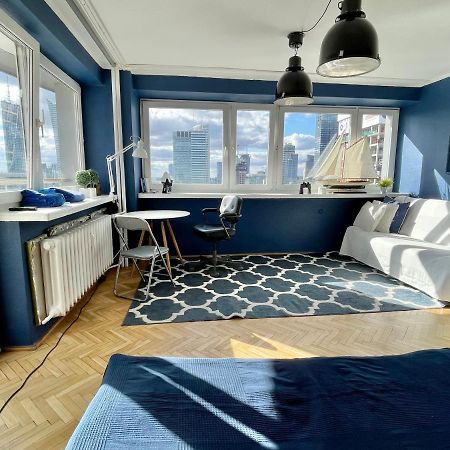 Super Apartament Blue Scisle Centrum Dwie Linie Metra Netflix Wifi 300 Mbs Panorama Miasta Warszawa Eksteriør billede