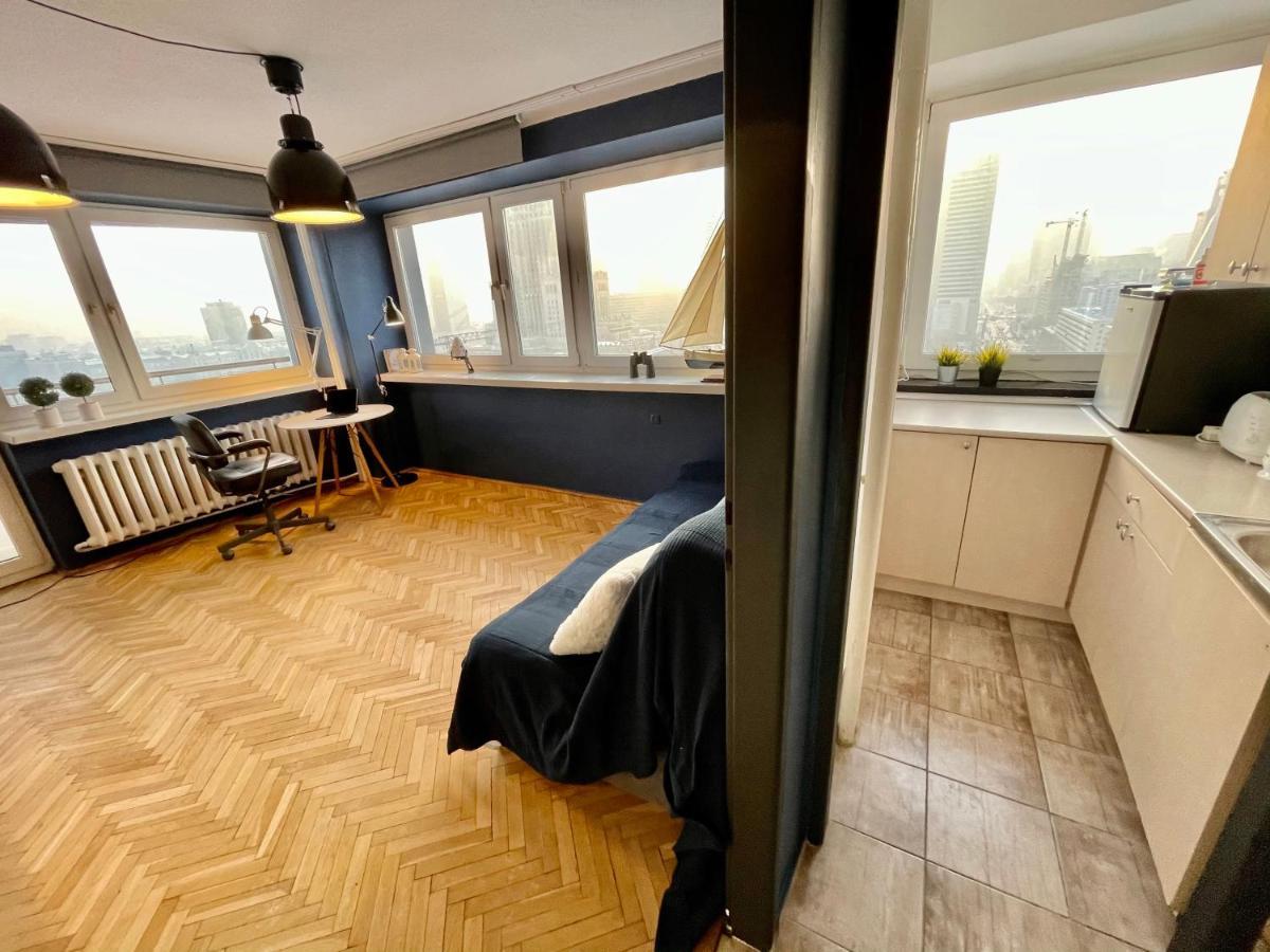 Super Apartament Blue Scisle Centrum Dwie Linie Metra Netflix Wifi 300 Mbs Panorama Miasta Warszawa Eksteriør billede