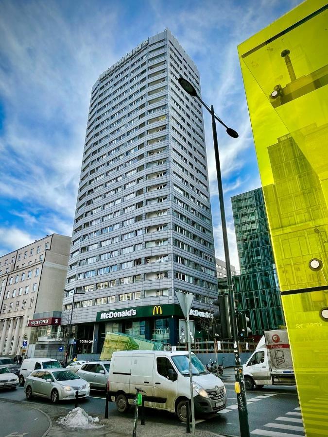 Super Apartament Blue Scisle Centrum Dwie Linie Metra Netflix Wifi 300 Mbs Panorama Miasta Warszawa Eksteriør billede
