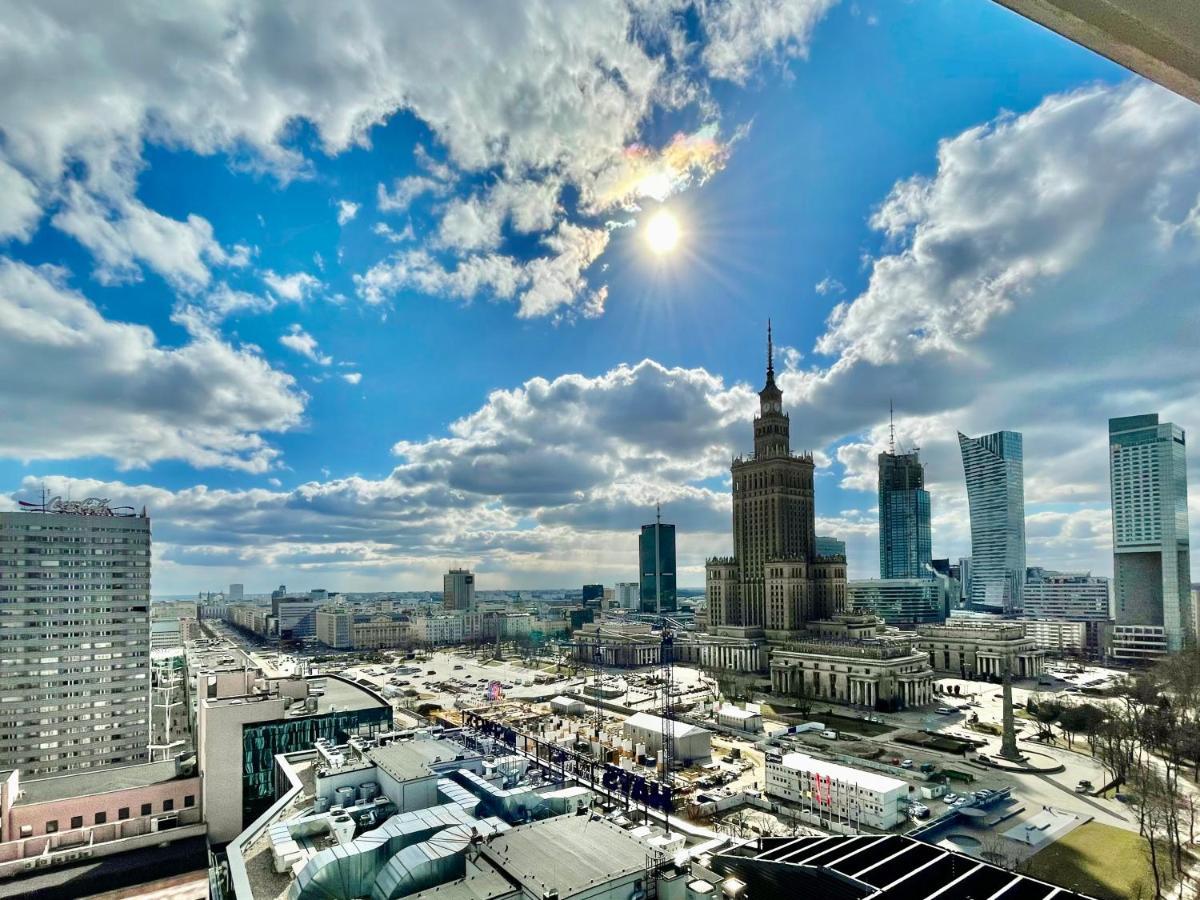 Super Apartament Blue Scisle Centrum Dwie Linie Metra Netflix Wifi 300 Mbs Panorama Miasta Warszawa Eksteriør billede